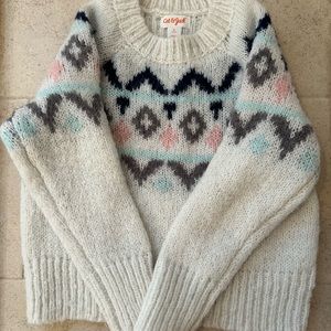 Girls Cat and Jack cream sweater